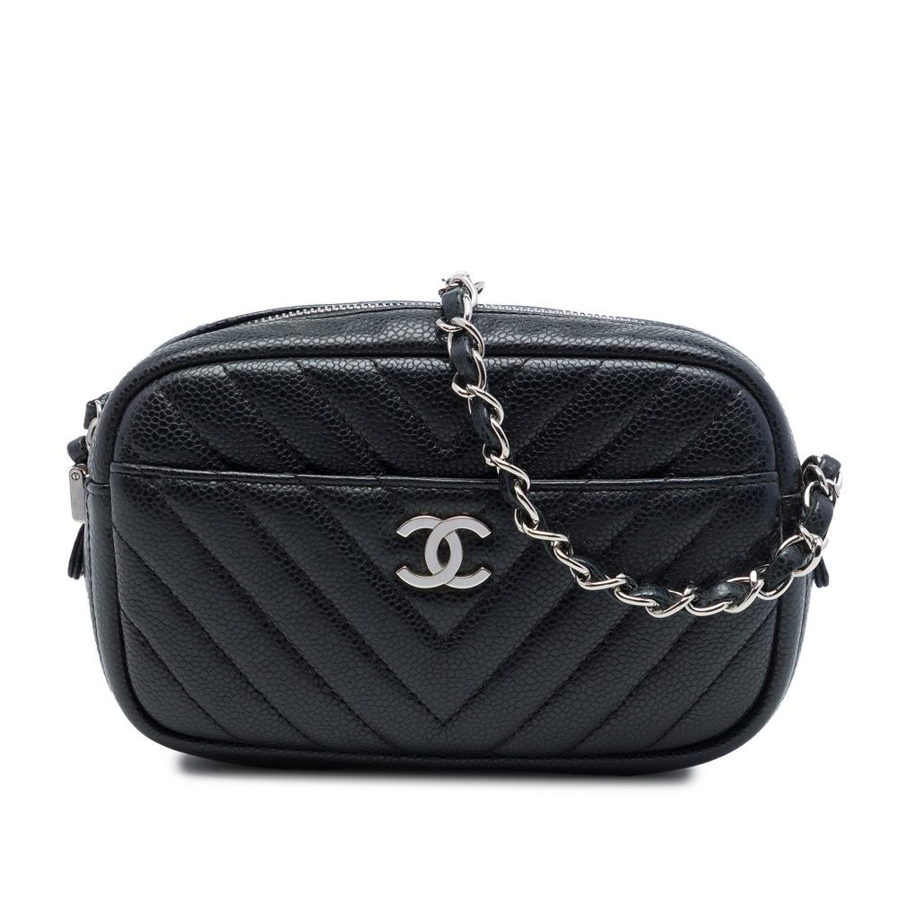 Pre-Loved Chanel CC Chevron Caviar Camera Bag